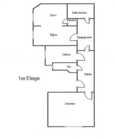 Appartement - 48 m² environ - 3 pièce(s)