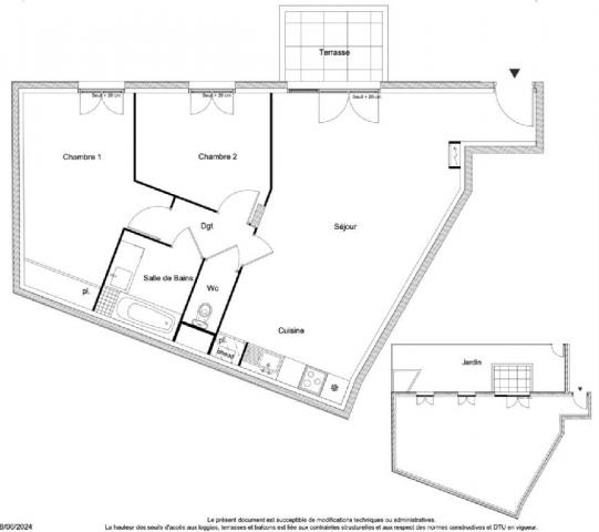 Appartement - 69 m² environ - 3 pièce(s)