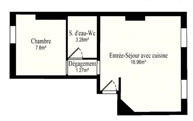 Appartement - 31 m² environ - 2 pièce(s)