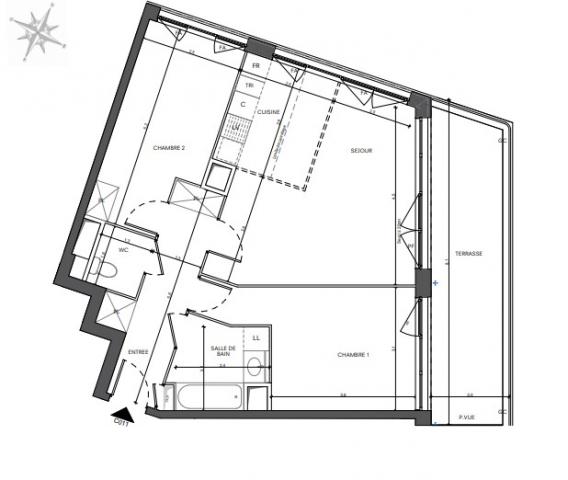 Appartement - 66 m² environ - 3 pièce(s)