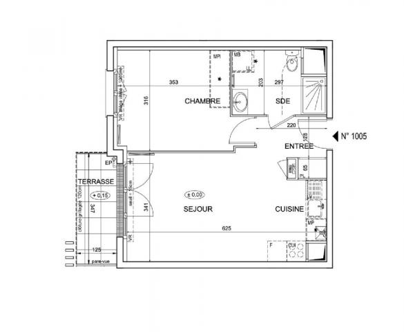 Appartement - 40 m² environ - 2 pièce(s)