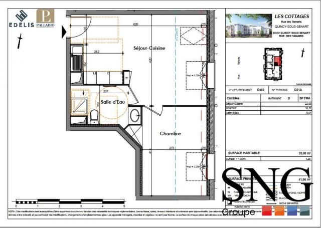 Appartement - 40 m² environ - 1 pièce(s)