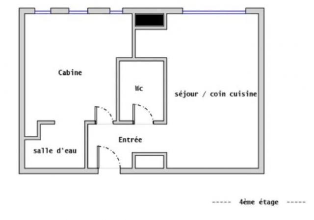 Appartement - 27 m² environ - 2 pièce(s)