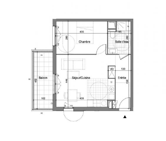 Appartement - 45 m² environ - 2 pièce(s)