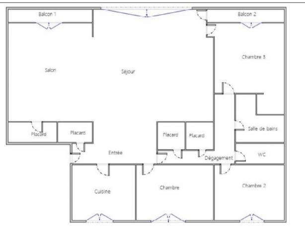 Appartement - 91 m² environ - 5 pièce(s)